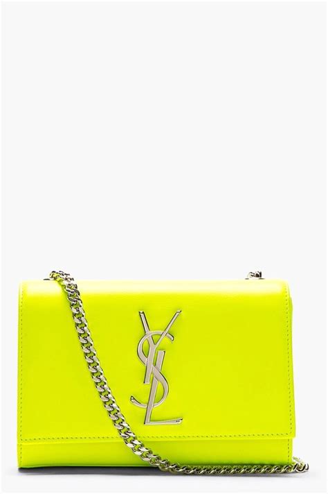 ysl neon yellow clutch|Yves Saint Laurent Handbags .